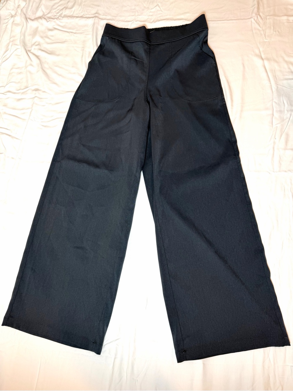 Max Studio Grey Pull-On Elastic Waist Pants Wide Leg Pants Size Medium - Picture 5 of 11